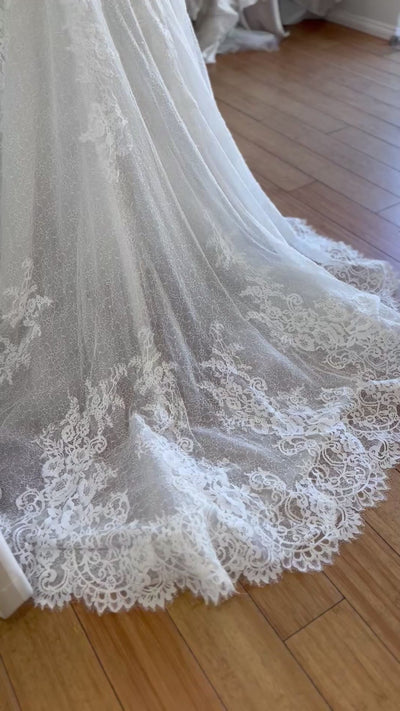 Spanish Lace Wedding Dress Size UK 12