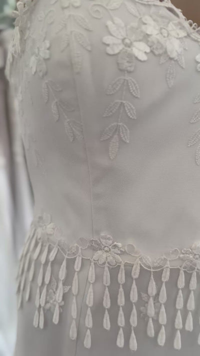 Natalie Silk White Lace Wedding Dress Size 10