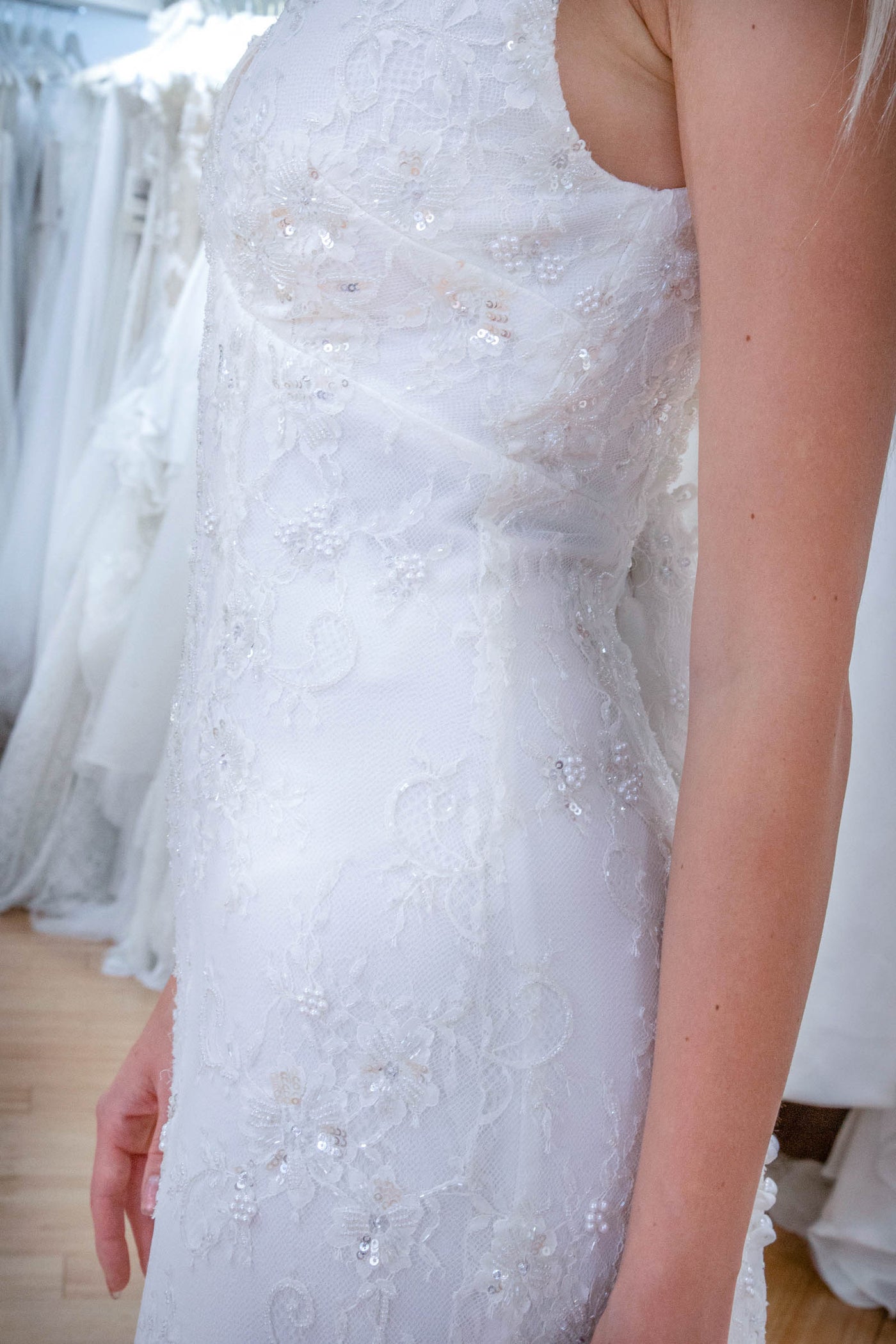 Eva by Samantha Wynne | V Neck Low Back Mermaid Wedding Dress