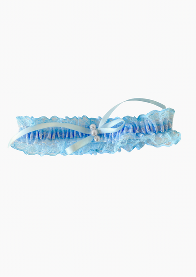 Ranisa Garter | Blue Lace Designer Wedding Garter | Samantha Wynne 