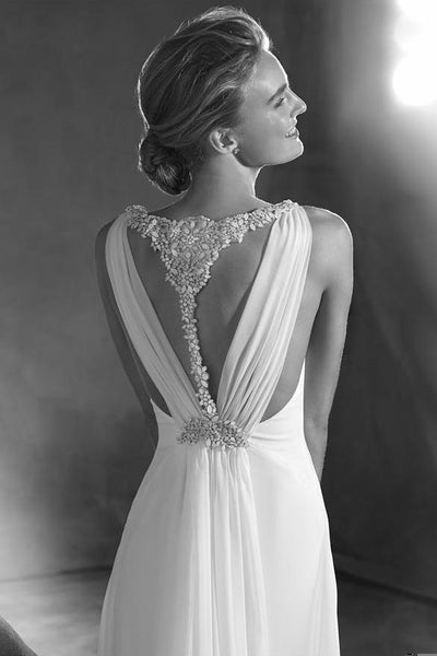 Einara by Pronovias | Silk Chiffon Empire Wedding Dress | Samantha Wynne