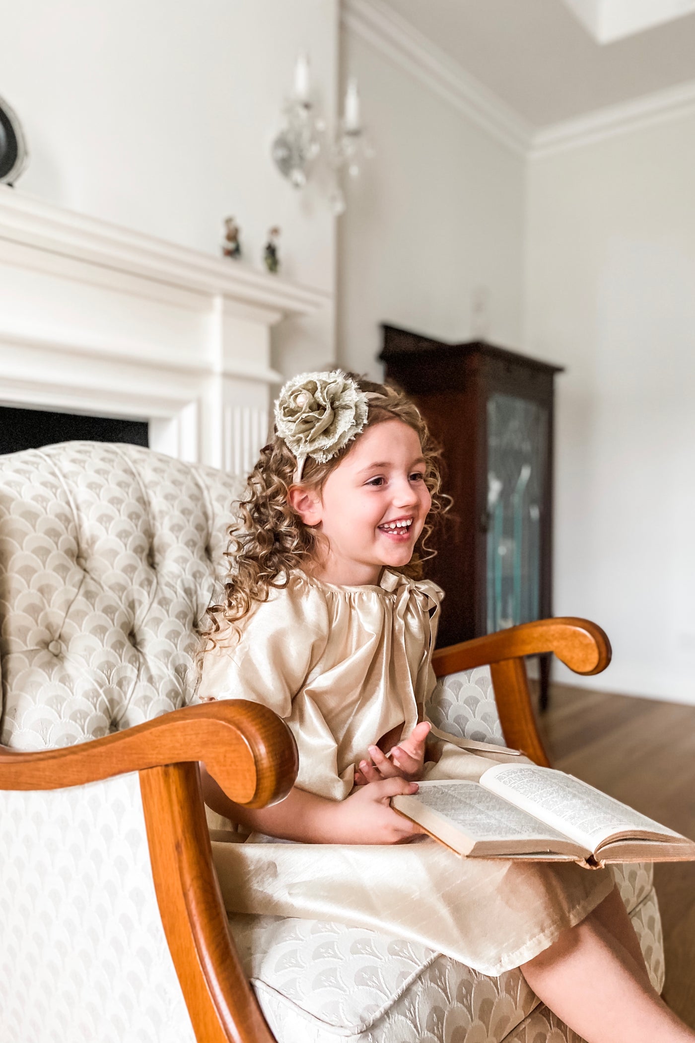 Adeline Gold Flower Girl & Special Occasion Dress | Samantha Wynne