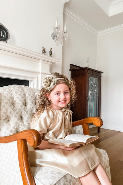 Adeline Gold Flower Girl & Special Occasion Dress | Samantha Wynne